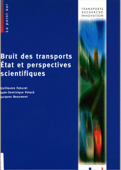 bruit des transports. etats et perspectives scientifiques