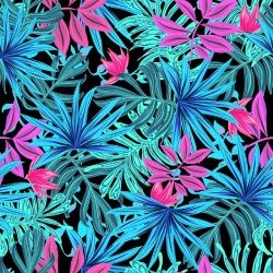 feuille-de-la-jungle-couleur-neon-roses-et-vertes