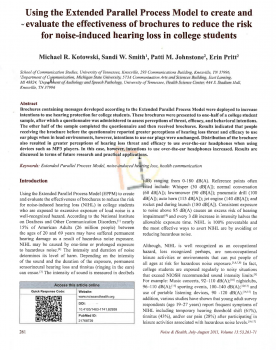 Using the extended parallel process model to create and evaluate the ...