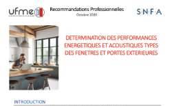 Détermination des performances énergétiques et acoustiques types des fenêtres et portes extérieures