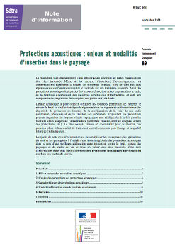 Protections acoustiques : enjeux et modalités d'insertion dans le paysage