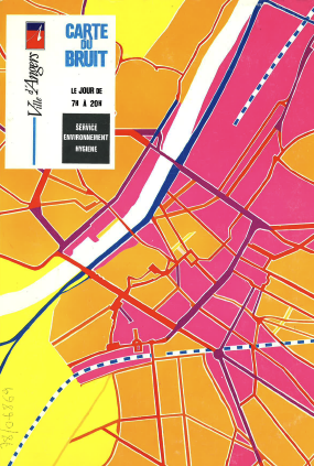 Carte du bruit : le jour de 7 à 20 heures.