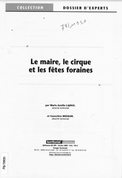 Le maire, le cirque et les fêtes foraines
