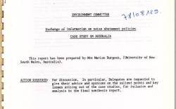 Exchange of information on noise abatement policies - case study on Australia