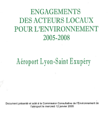 Aéroport de Lyon-Saint-Exupéry. Engagements des acteurs locaux pour l'environnement 2005-2008.