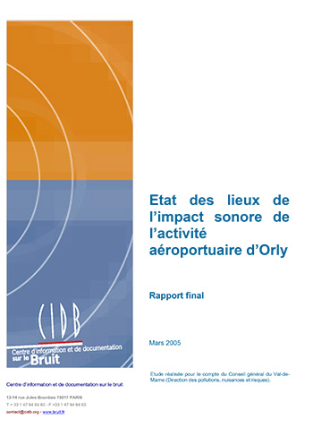 État des lieux de l'impact sonore de l'activité aéroportuaire d'Orly 
