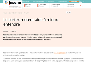 Cortex mieux entendre