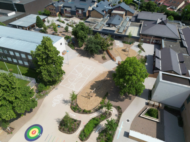cours d'école vue de haut