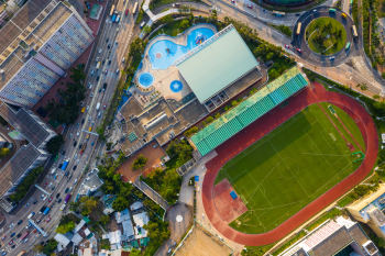 stade urbain vue du ciel