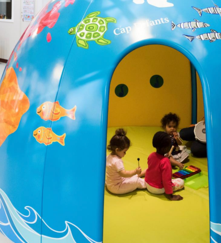 bulle de calme dans une crèche