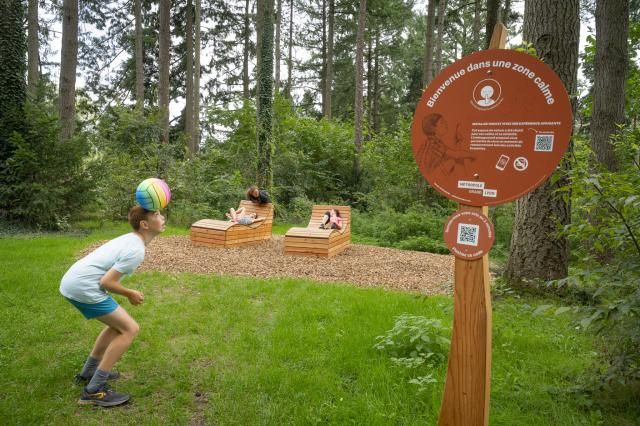 zone calme au coeur d'un parc public